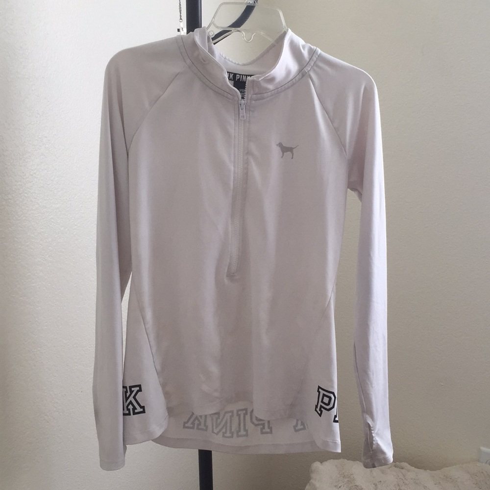 Pink athletic sweater